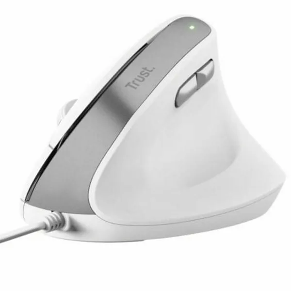 Ergonomic Optical Mouse Trust Bayo II White Black 2400 dpi
