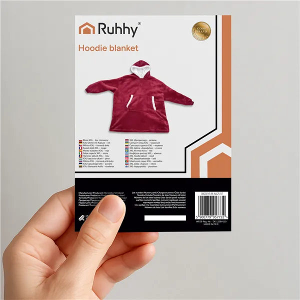 XXL sweatshirt - red blanket Ruhhy 26145