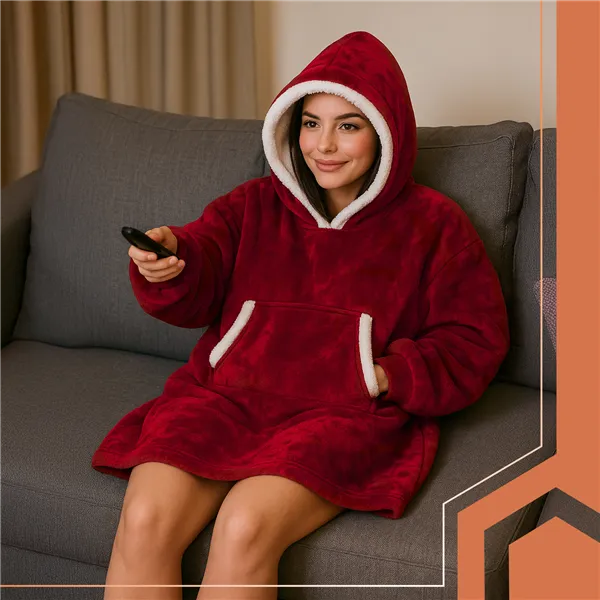 XXL sweatshirt - red blanket Ruhhy 26145