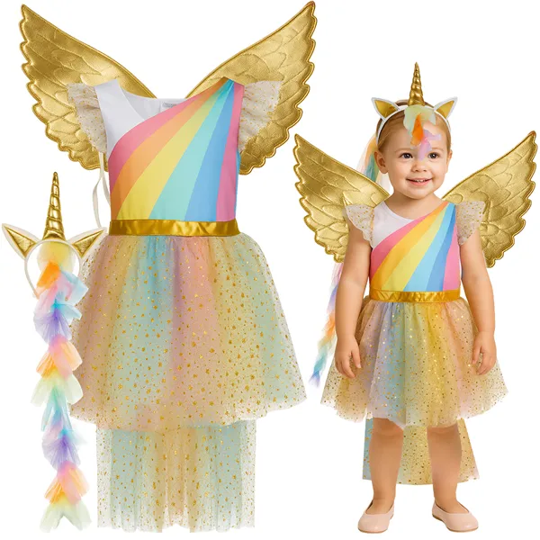 3-piece unicorn costume 110-116cm Kruzzel 26676