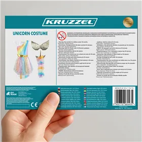 Trijų dalių vienaragio kostiumas 110-116 cm Kruzzel 26676