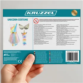 3-piece unicorn costume 130-140cm Kruzzel 26677