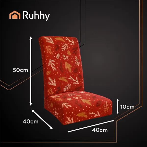 Chair covers 6 pcs. Light red Ruhhy 26638
