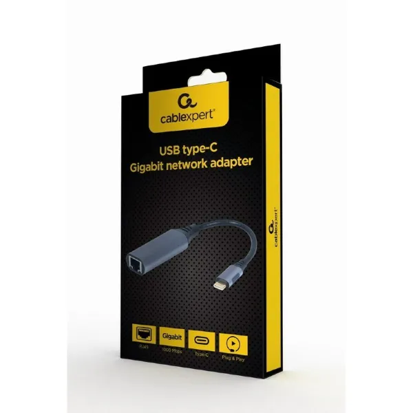 USB-C uz Tīkla Adapteris GEMBIRD A-USB3C-LAN-01