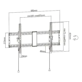 Seinäteline GEMBIRD WM-90T-01 43" 90