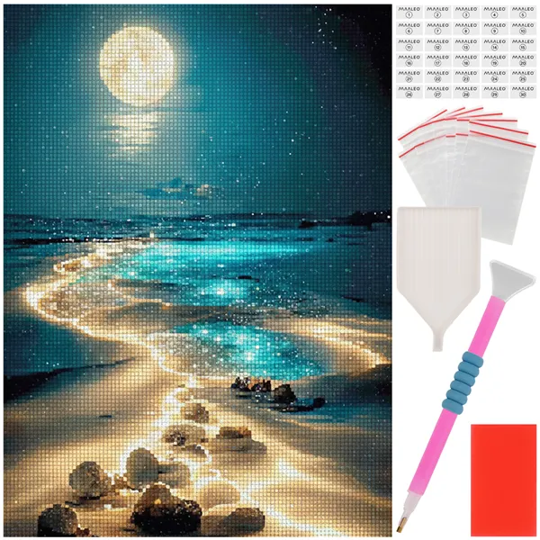 Diamond embroidery "Beach" 40x30cm Maaleo 26769
