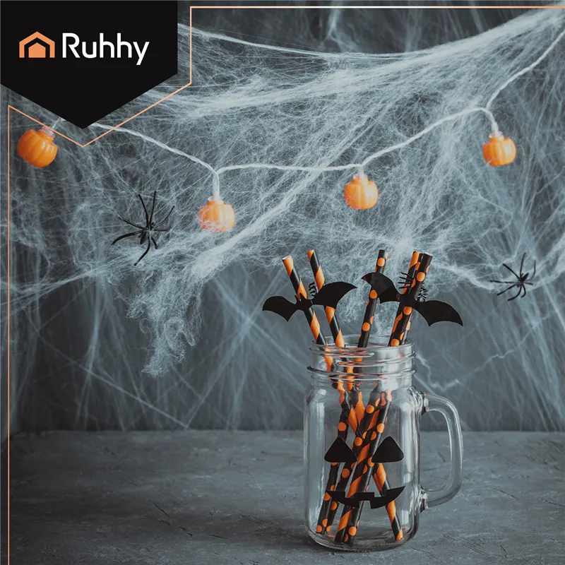 Artificial spiderweb + 2 Ruhhy spiders 26074