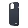 BMW Liquid Silicone Case Metal Logo MagSafe - Case for iPhone 14 Pro Max (Navy Blue)