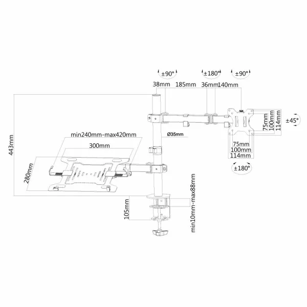 TV Statīvs Neomounts FPMA-D550NOTEBOOK