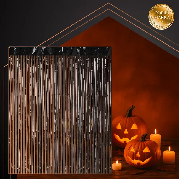 Decorative curtain 2x1m black Ruhhy 26172