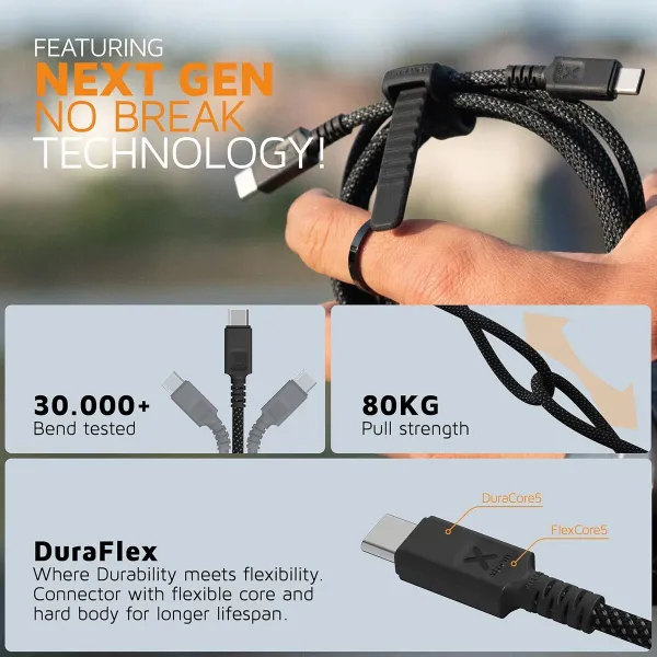 USB-kaabel Xtorm CX3071 Must 1,5 m
