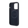 BMW Liquid Silicone Case Metal Logo MagSafe - Case for iPhone 14 Pro Max (Navy Blue)