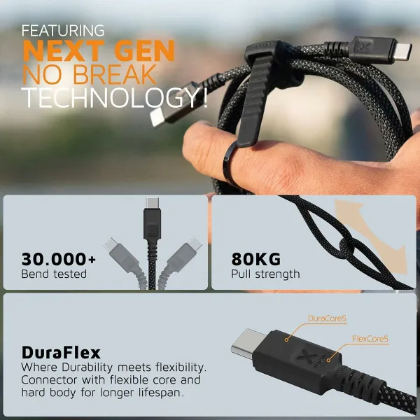 USB Kabelis Xtorm CX3091 Melns 1,5 m