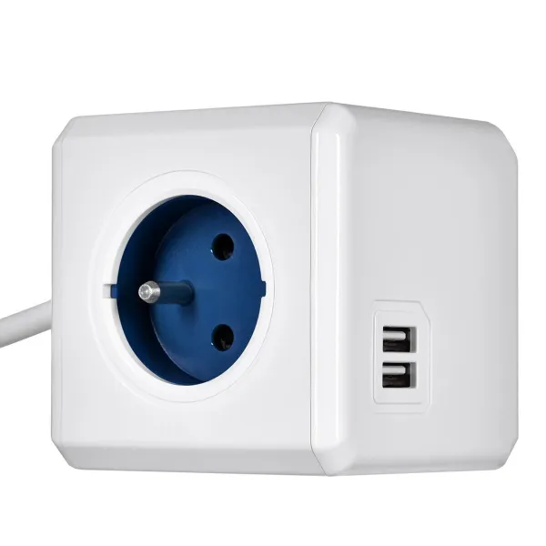 Kuubik mitme pistikuga Allocacoc PowerCube Extended USB Type E Sinine (1,5 m)