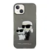 Karl Lagerfeld IML Glitter NFT Karl & Choupette - Case for iPhone 14 Plus (Black)