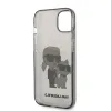 Karl Lagerfeld IML Glitter NFT Karl & Choupette - Case for iPhone 14 Plus (Black)