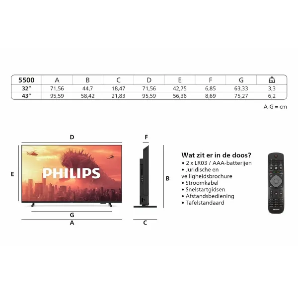 Телевизор Philips 32PHS5500 HD 32" LED