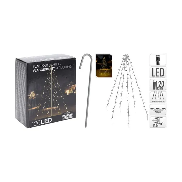 LED aizkaru gaismas Melns Silts balts