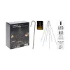 LED aizkaru gaismas Melns Silts balts