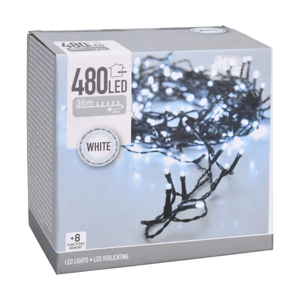LED gaismu vītne Balts (53 m)