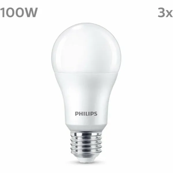 LED lemputė Philips A67 Balta E 100 W E27 3 vnt. (4000 K)
