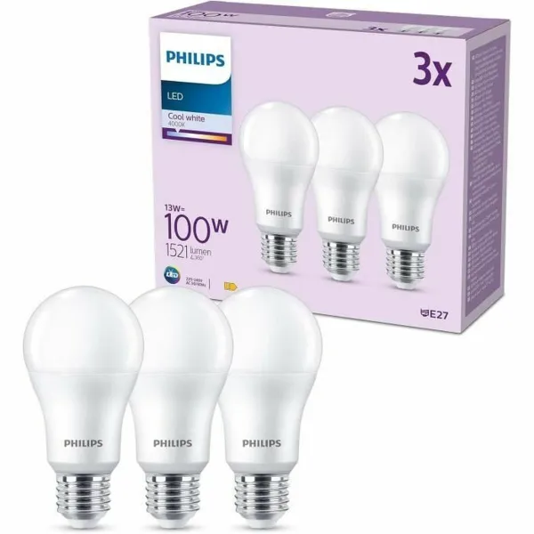 LED lemputė Philips A67 Balta E 100 W E27 3 vnt. (4000 K)