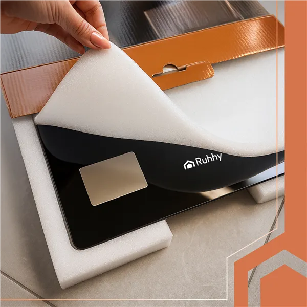 LCD bathroom scale - analytical black Ruhhy 20675