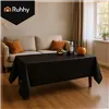 Декоративная фольгированная скатерть черная Ruhhy 26569