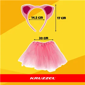 Kačiuko kostiumas - rožinis, 4 dalių, Kruzzel 26517