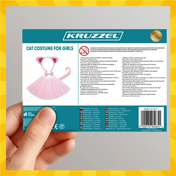 Kačiuko kostiumas - rožinis, 4 dalių, Kruzzel 26517