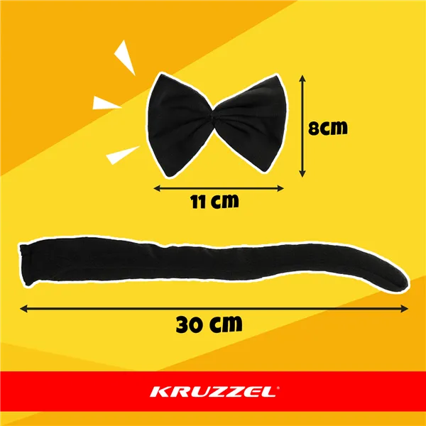 Kačiuko kostiumas - juodas, 4 dalių, Kruzzel 26518