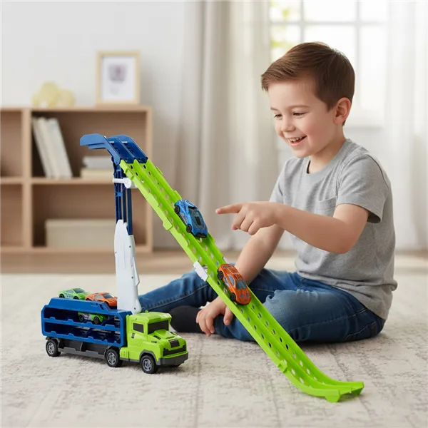 Sunkvežimis - čiuožykla su 6 automobiliais 26527