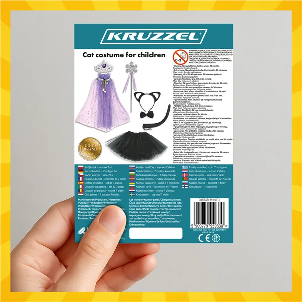 Kačiuko kostiumas - 7 dalių rinkinys Kruzzel 26474