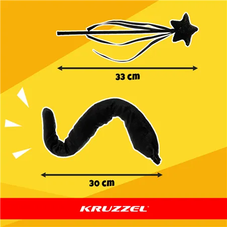7 dalių katės kostiumas - juodas Kruzzel 26745