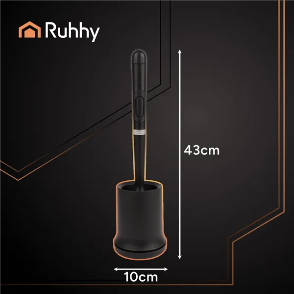 Силиконовая щетка для ванной, черная Ruhhy 25882