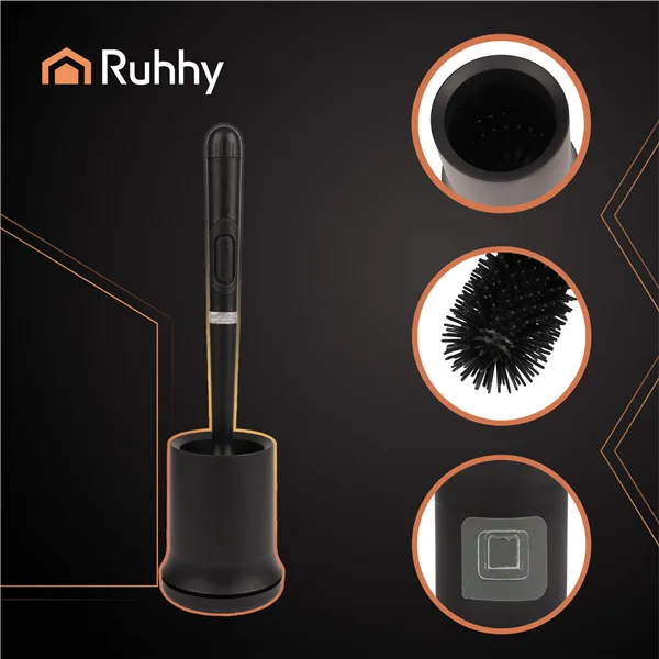 Силиконовая щетка для ванной, черная Ruhhy 25882
