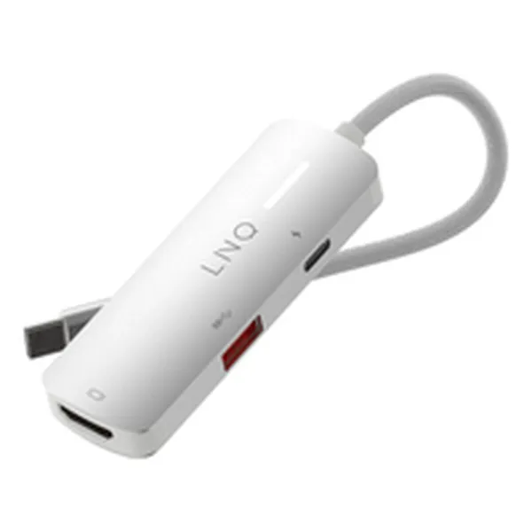 USB Centrmezgls Linq Byelements LQ49031 Balts Pelēks