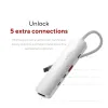 USB Hub Linq Byelements LQ49051 White Grey
