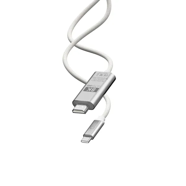 USB Kabelis Linq Byelements LQCCH200 Pelēks 2 m
