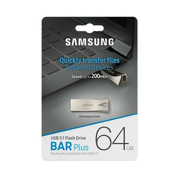 USB-pulk 3.1 Samsung Bar Plus Hõbedane