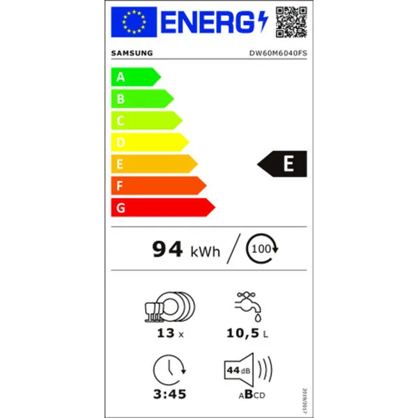 Indų plovimo mašina Samsung DW60M6040FS/EC 60 cm