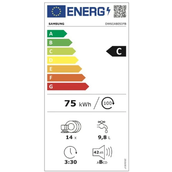 Indų plovimo mašina Samsung DW60A8050FB 60 cm