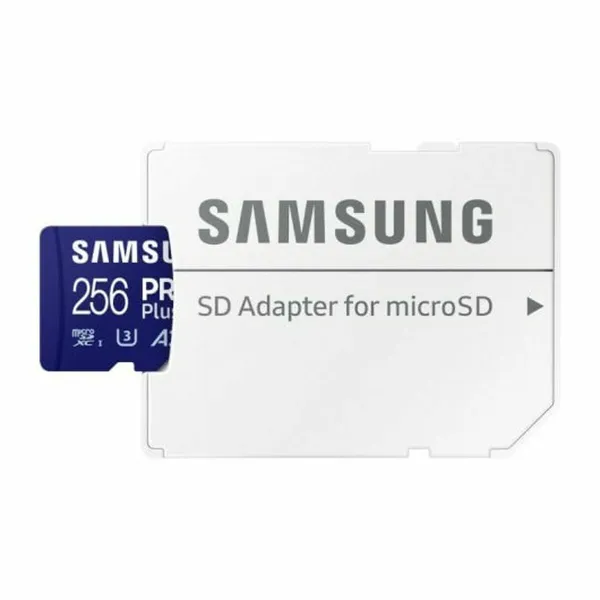 Micro SD Memory Card with Adaptor Samsung MicroSDHC PRO Plus 256GB