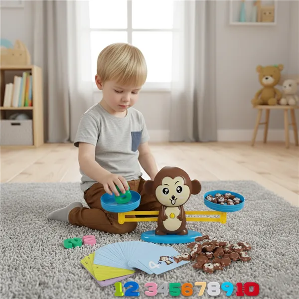 Ruhhy 26630 Monkey Balance Scale Educational Game