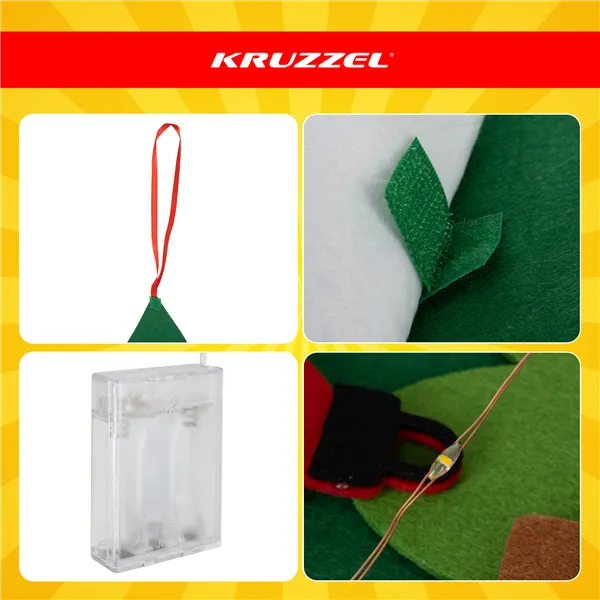 Kruzzel 26548 LED Felt Christmas Tree