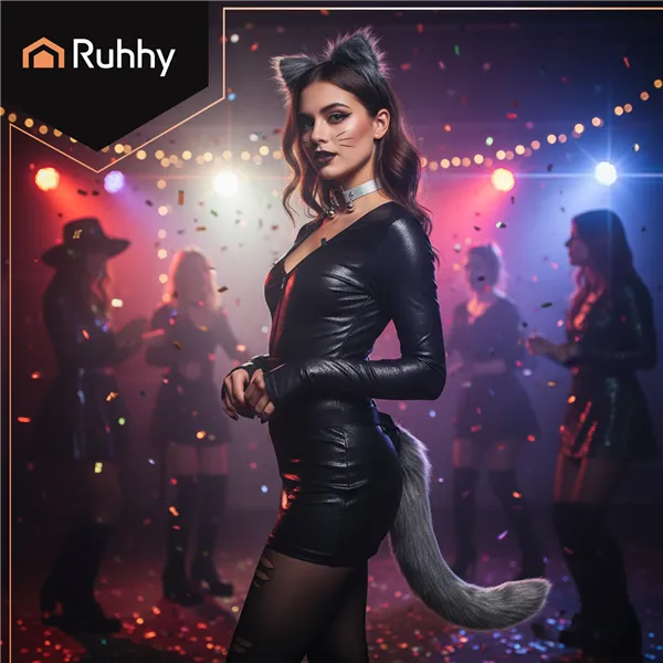Наряд кошки/лисы 3 предмета, серый Ruhhy 26586