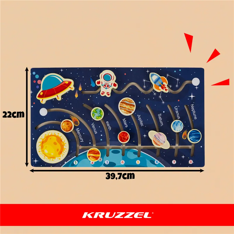 Wooden puzzle - solar system Kruzzel 26696