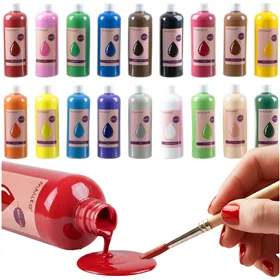 Plakatų dažai - 18 vnt. po 500 ml rinkinys Maaleo 26341