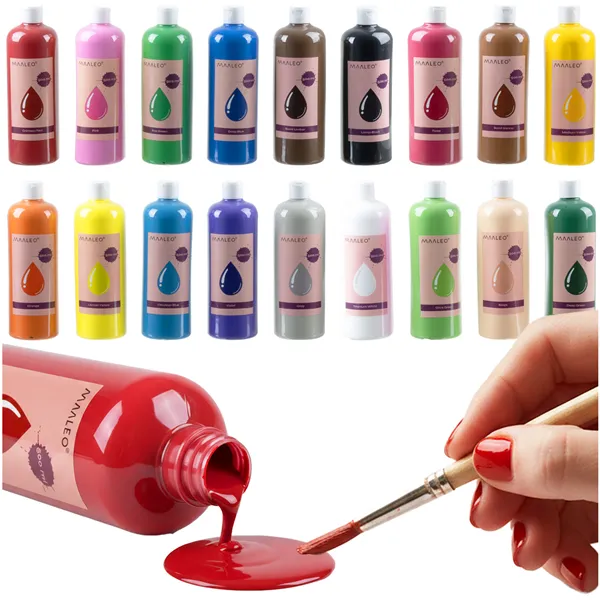 Plakatų dažai - 18 vnt. po 500 ml rinkinys Maaleo 26341