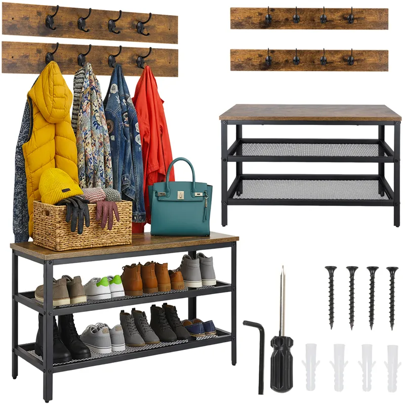 Shoe rack with hanger 73cm Ruhhy 27037
